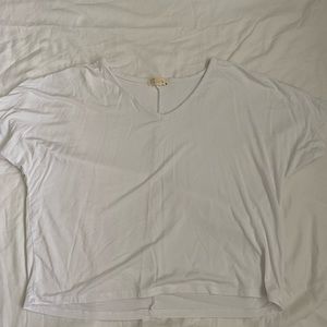 White Loosely Fitting Short Sleeve Tee